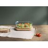 Boite rectangle en verre + couvercle bambou 1 L - Visuel 1